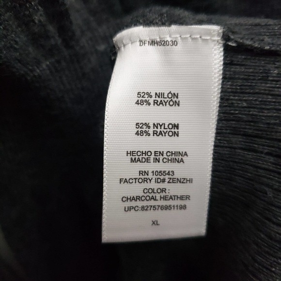 Daisy Fuentes Cowl Neck Sweater Dress XL Solid Gray Long Sleeves Midi NWT - Picture 6 of 6